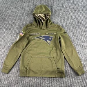 New England Patriots Hoodie Boy Large Camouflage Nike Salute to Service USA